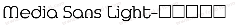 Media Sans Light字体转换